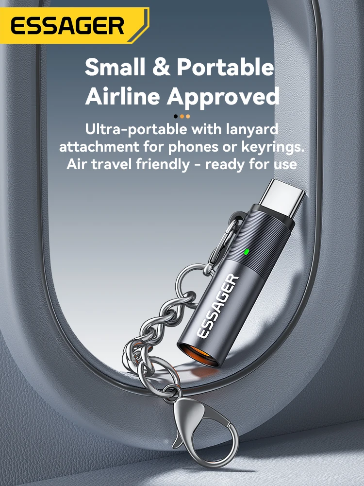 Essager Type C Interface Mini lighter Tungsten Wire Blowing Cigarette lighter Without Battery Can Be Carried On The Plane type c lighter