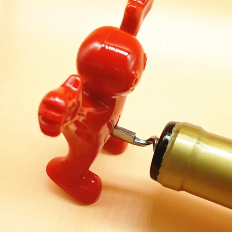 Wine Opener 1/3pcs Creative Little Red Man Funny Wine Beer Bottle Opener Set Reusable Novelty Wine Stopper Household Tools Bar Accessories bottle opener wine opener