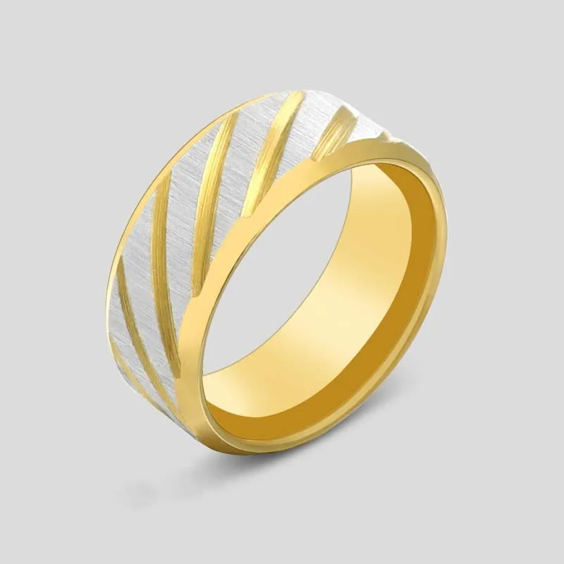 Men Rings Stainless Steel Oblique Line Finger Rings Anniversary Couple Jewelry finger rings fashion rings fashion ring couple rings stainless steel rings metal rings