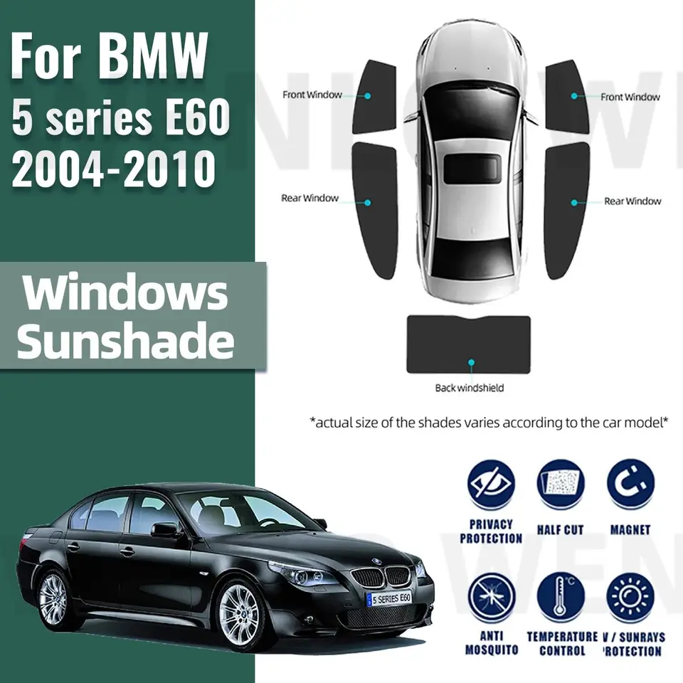Parasole Magnetico Auto Per BMW Serie 5 (E39 E60 G30 G38 F10 2016-2020), Protezione UV, Blocco Raggi, Fresco In Auto