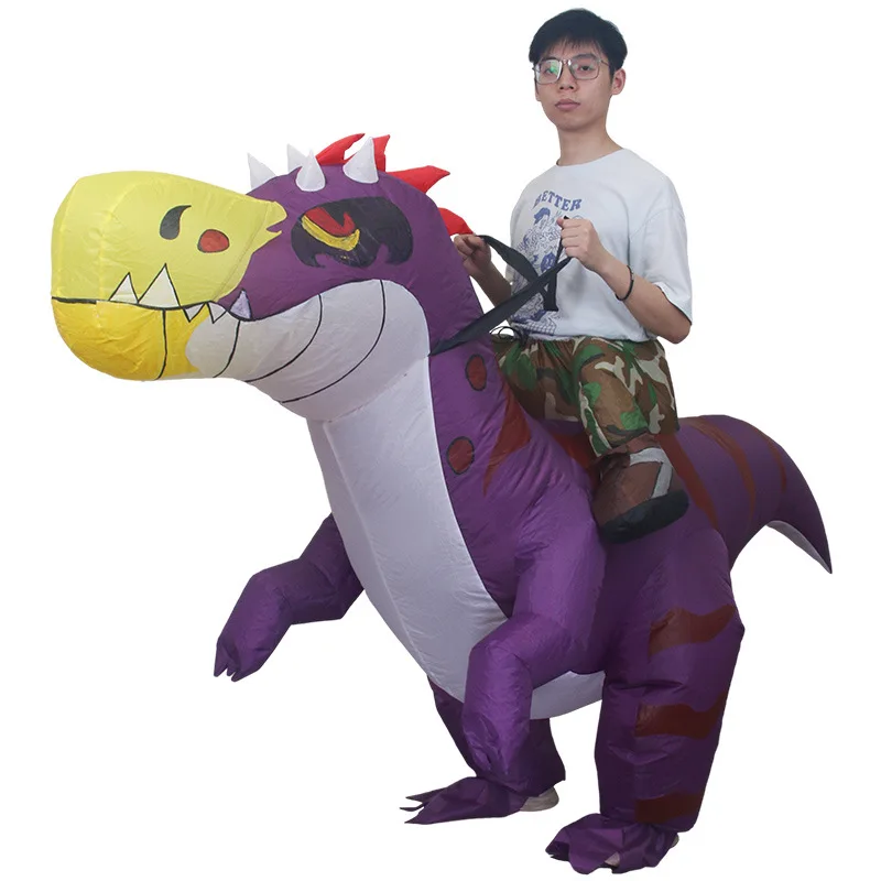 

New Riding Dinosaur Inflatable Costume for Adult Women Men Anime Cosplay Suit Halloween Party Fancy Dress Mascot Show Wear Gift