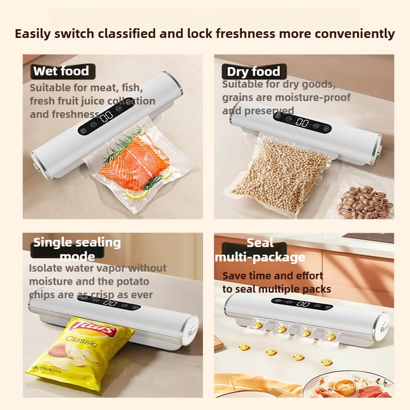Professional Vacuum Sealer for Food Vacuumor for Products Kitchen Sealing Machine Cuisine Packaging Plastic Bag Sealant food vacuum sealer