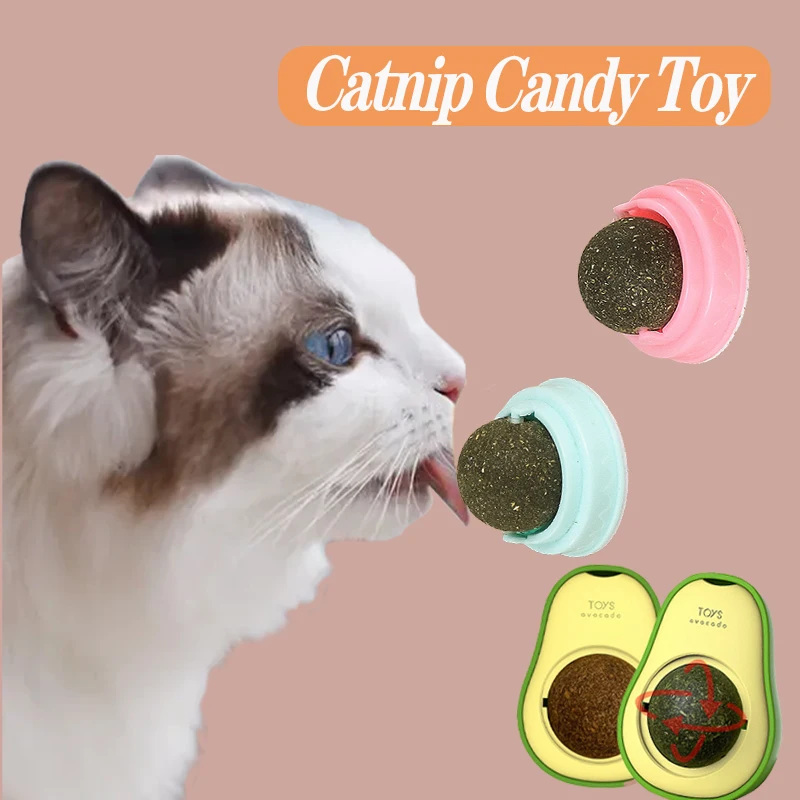 

Cat Candy Toy Nature Catnip 360 Rotatable Snack Ball Cats Molar Tooth Clean Intestinal Edible Bite-resistant Toys Cat Supplies