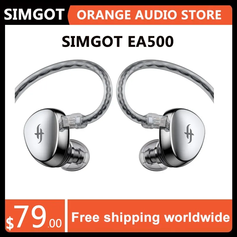 

SIMGOT EA500 Hi-Res In Ear Monitor Headphone with Detachable Cable Dynamic Driver IEM Earphone HiFi Stereo Wired Earbuds