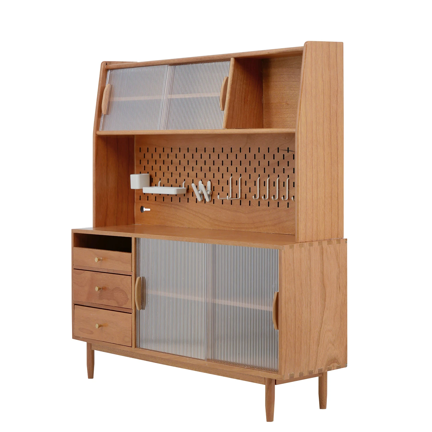 1/6 bjd ob11 miniature dollhouse furniture Mini model Red Cherry Wood Sideboard/Storage Cabinet 2