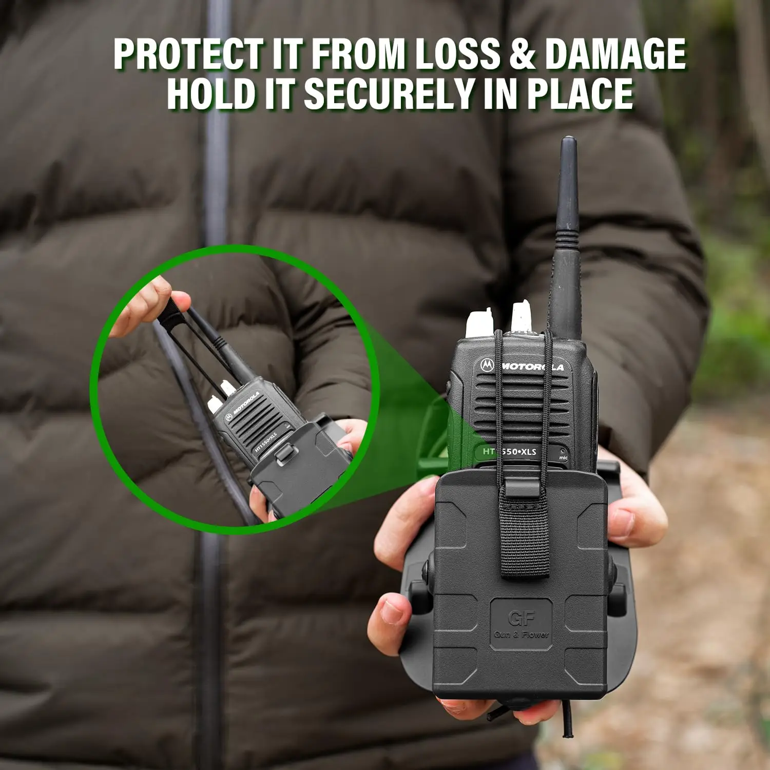 Radio Holster Two-Way Walkie Talkies Radio Pouch Motorola Kenwood HYTERA Law Accessories Adjustable 1 Pack