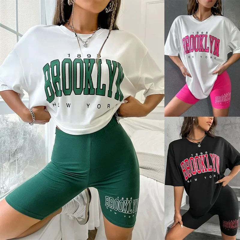 

New Women's Pajamas Sets Casual Loose T-Shirt Tight Shorts Slim Outside Homewear Comfortable Breathable Beautiful Stylish Trendy