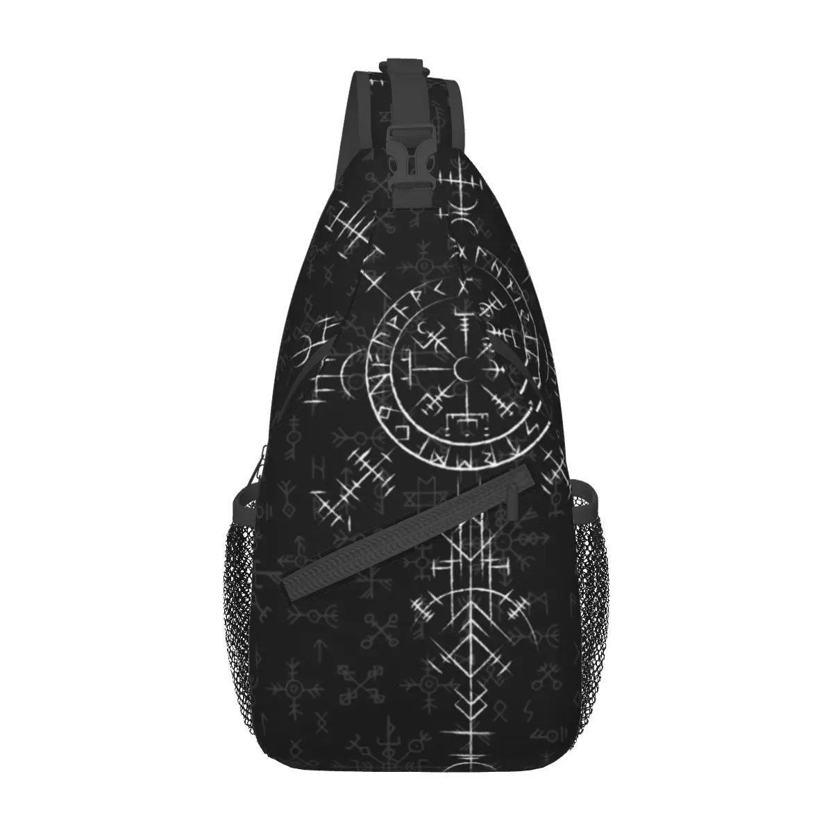 

Lucky Charm Vegvisir сумки-слинги через плечо, маленькая нагрудная сумка, рюкзак на плечо, рюкзак для пешего туризма, путешествий, велосипедная сумка