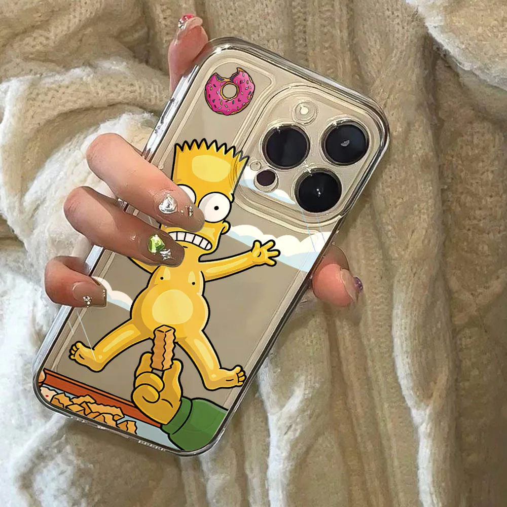 Playful Simpsons Family Clear Phone Case Cover