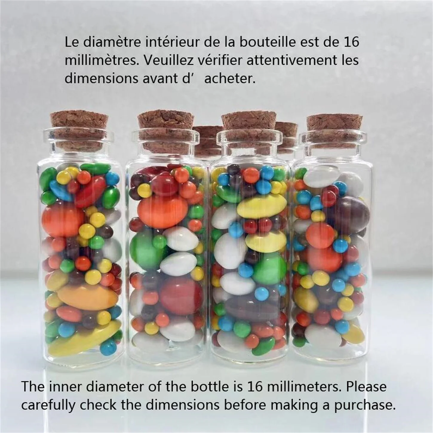 10/15/24/32/56 Pcs  40ml DIY Glass Jars Glass Bottles Decorative Small Wishing Glass tube Wedding Gift 6