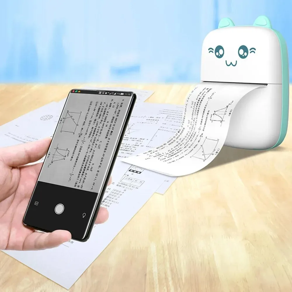 Description Picture 4 of itemPortable thermal printer Mini Wireless BT 203dpi photo label memo printing error problem transparent sticker color paper