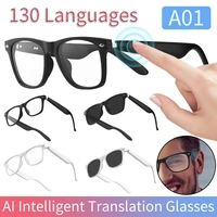 A01 AI Intelligent Translation Glasses 130 Languages Wireless Headset Sunglasses Built-in Mic Speakers Sports Driving Sunglasses - Image 6
