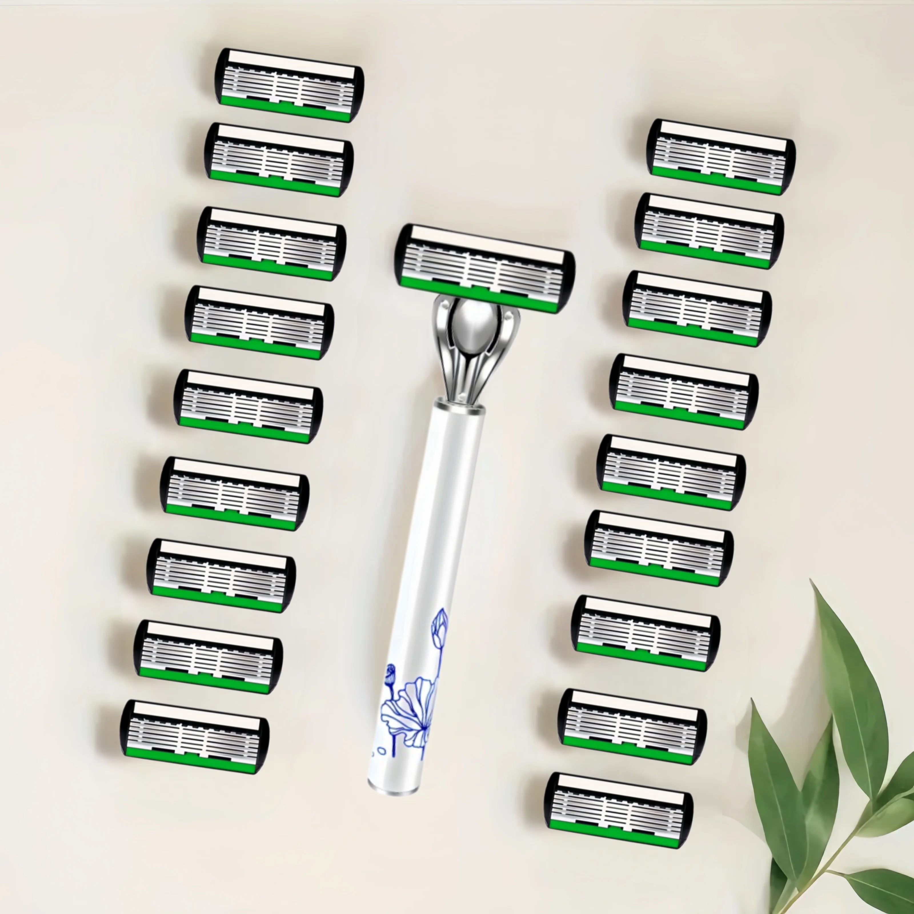 6겹 수동 면도기 남성용 클래식 면도날 교체용 면도날 안전 면도기 얼굴 관리 면도날