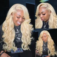13x6 HD Transparent 613 Blonde dentelle frontale perruques de cheveux humains vague de corps dentelle perruques Tuneful 613 Blonde dentelle avant perruques de cheveux humains 2