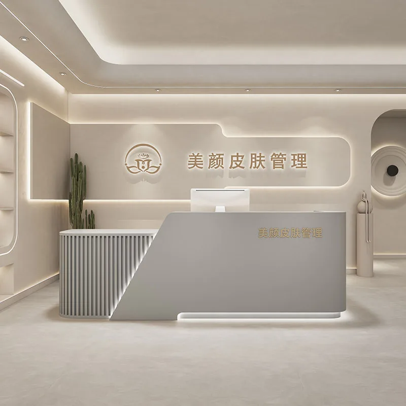 Counter Reception Desks Executive Office Table Cash Counter Desk Futuristic Desk Luxury Office Comptoir Beauty Salon Furniture