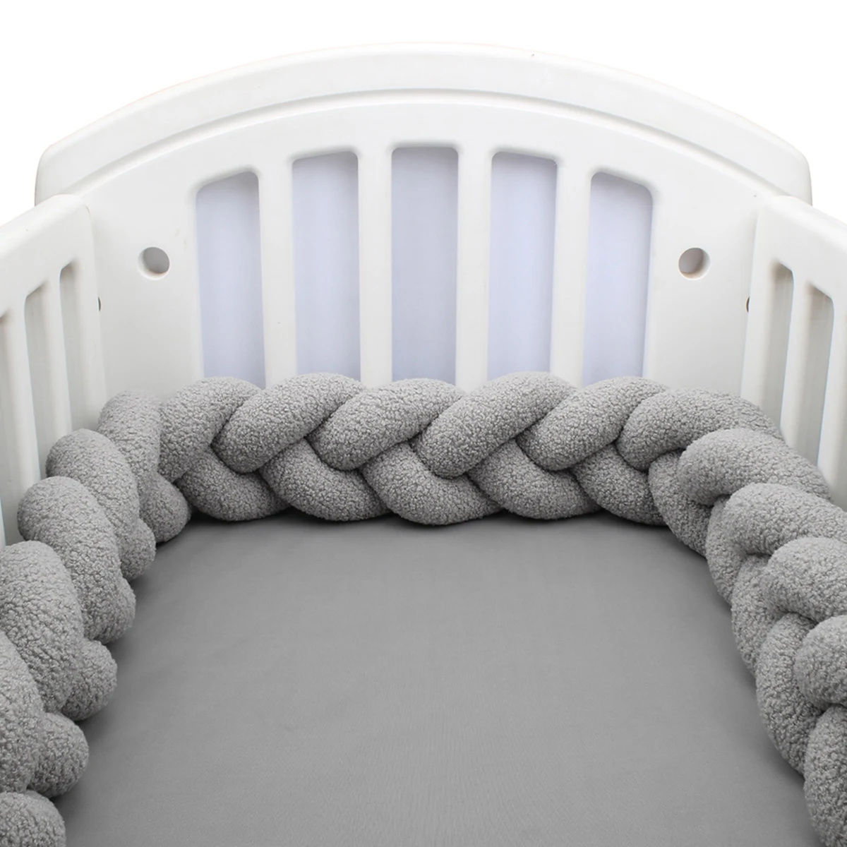Newborn Baby Crib Bumper Cot Protector 2M Infant Bedding Set for Babies Boys Girls Braid Knot Pillow Cushion Room Decor crib bumper