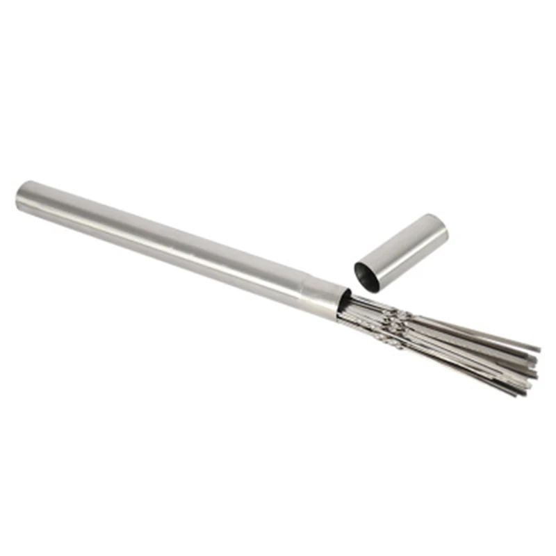 Description Picture 5 of itemSkewers for Grilling Storage Tube Stainless Steel Barbecue Skewer BBQ Needle Sticks Metal Flat Forks for Kitchen Camping Gadgets