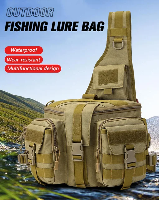Fishing Tackle Bag Shoulder Bags Waist Pack Fish Lures Gear