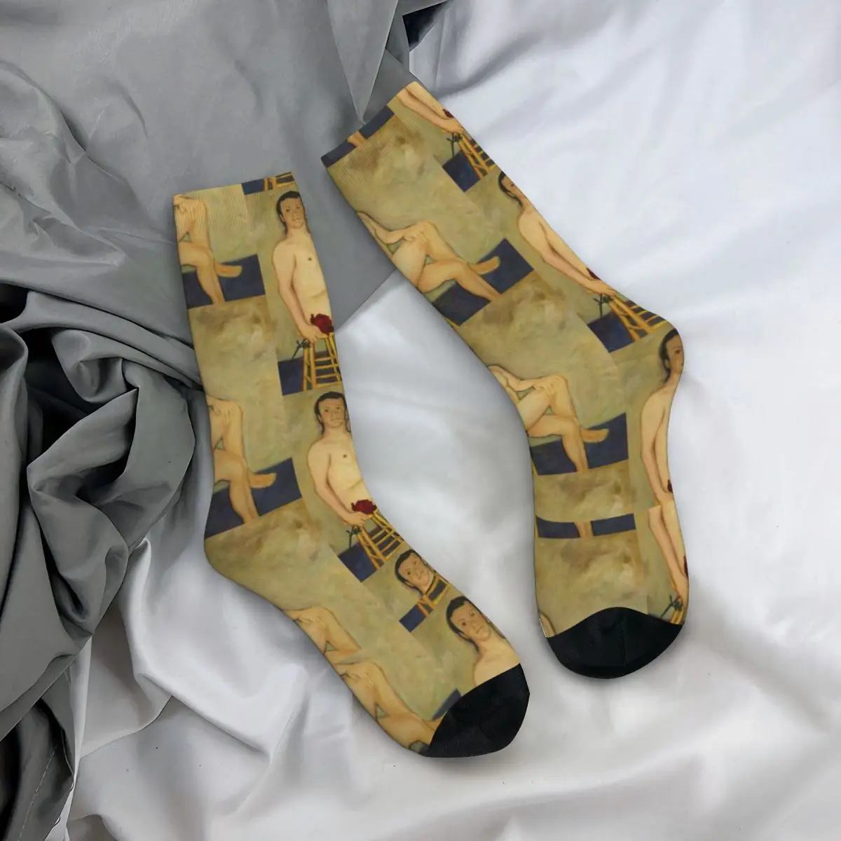 Носки для девочек Marshall Eriksen, телесные художественные носки, удобные модные носки, Осенние велосипедные нескользящие носки с графическим рисунком, подарок