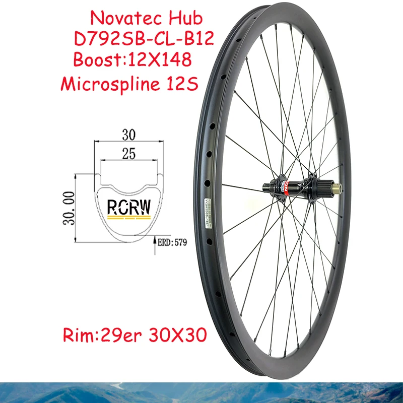 

Комплект колес 29er MTB XC 33x30 мм, карбоновый обод, 28H, асимметричный, 33, широкий, 30, глубокий Powerway L11 2,0, Novatec D792SB-B15 Шима, Microspline 12 В