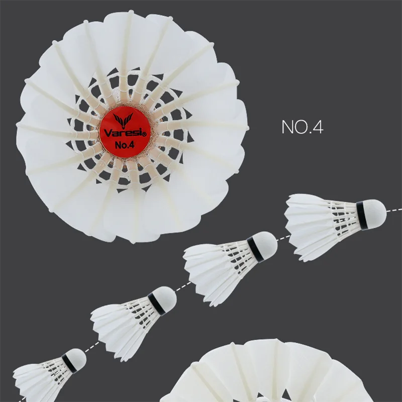 Originale Badminton-Federbälle der Klasse B mit Entenfedern, 12 Stück, strapazierfähig, Geschwindigkeit 77/76, für Indoor- und Outdoor-Training_voghion.com