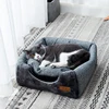 Foldable Dual-use Triangle Cat Nest Closed Cat House Pet Nest Warm and Thickened Deep Sleep Dog Nest Pet Supplies Closed Cat Bed 4