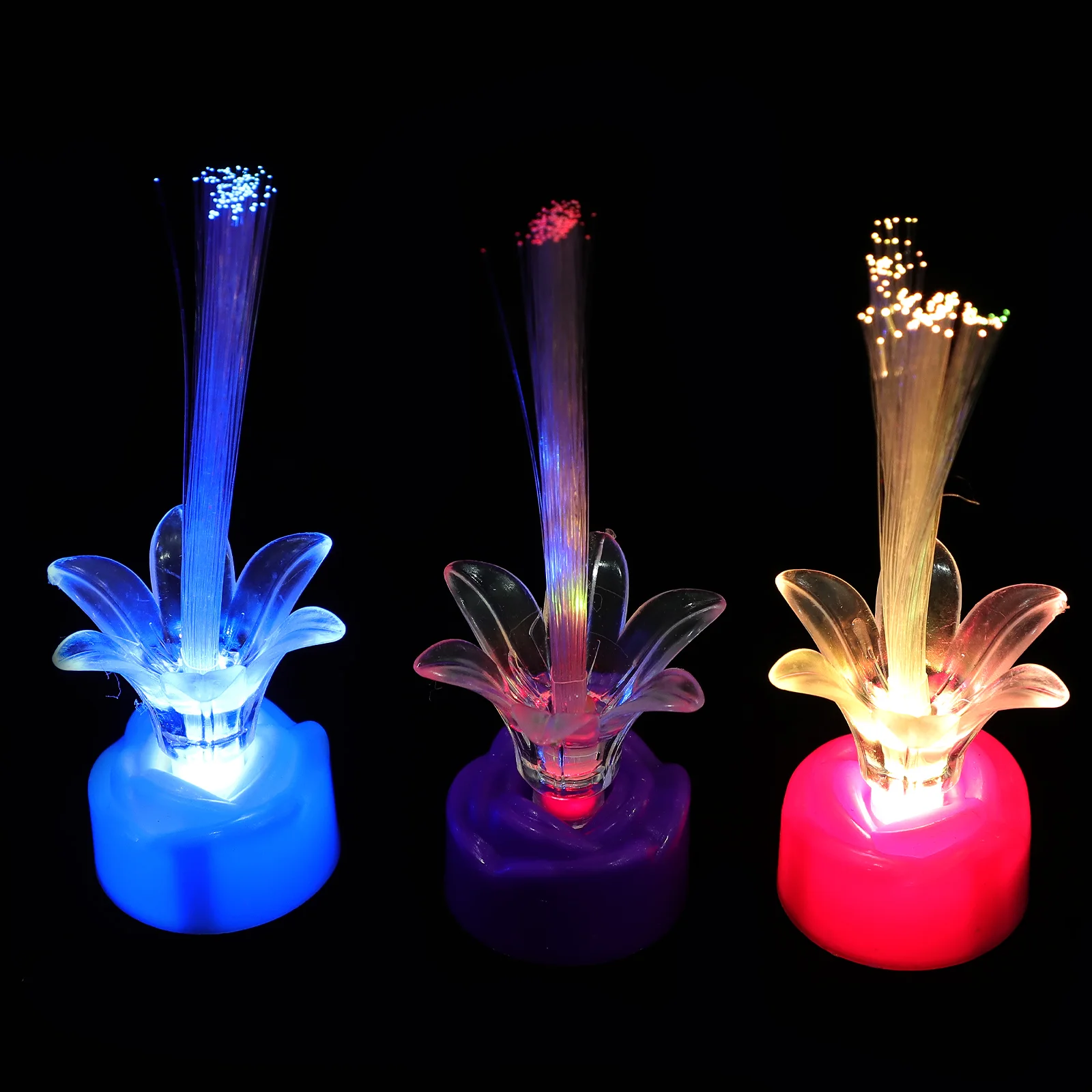 

10 PCS Fiberglass Lighting Gypsophila Fiber Optic Light Wedding Party Favors Night LED Lamp Color Change