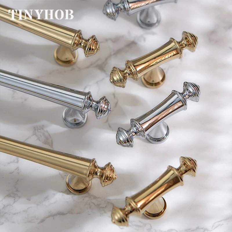 Solid Brass t Bar Cabinet Hardware Modern Dresser Drawer Puxa Gold Chrome Kitchen Handles Botões do Quarto