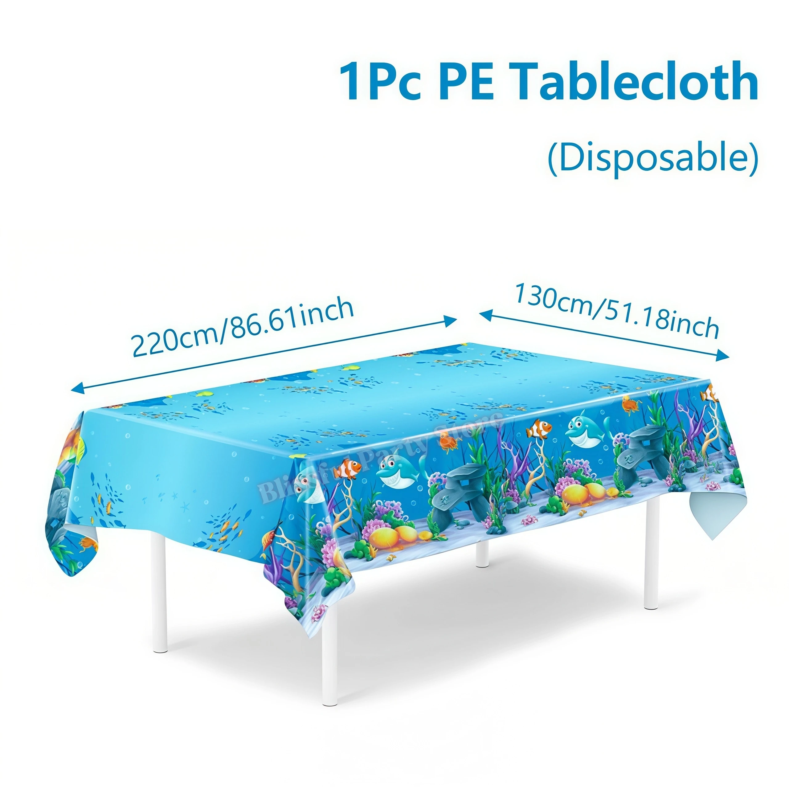 Meeres-Tier Einweggeschirr für die 1. Geburtstagsfeier, Dekorationen, Kinder-Gastgeschenke, Unterwasser-Wal-Babyparty-Zubehör, Geschenke – Detail 15