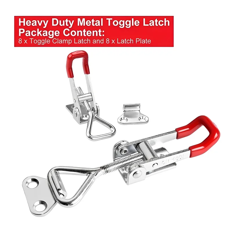 Heavy-Duty Iron Adjustable Buckle Cabinet Pull Rod Handle Clip Buckle Lock Clamp Door Bolt Type Quick Clamp Accessories buckle clamp furniture hardware