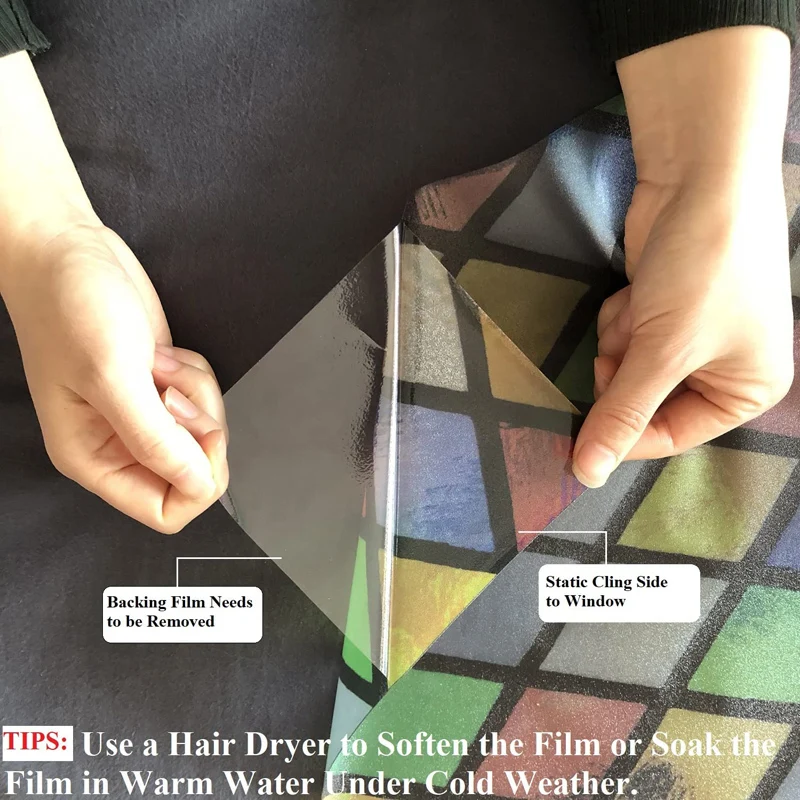size window film Glass films Stained European mosaics Church Translucent opaque static cling adhesive privacy stickers