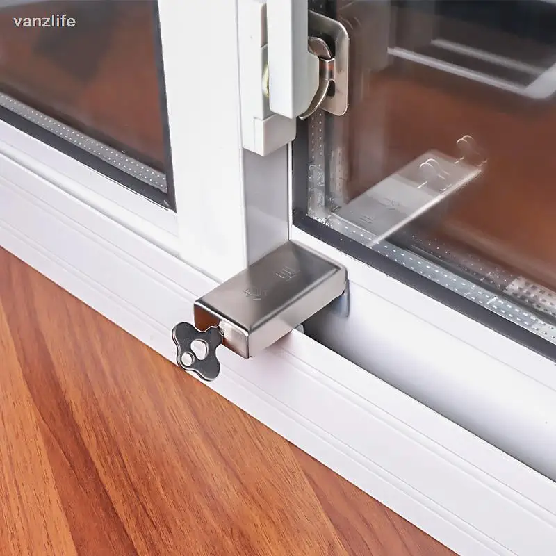 Window lock aluminum alloy screen and door lock sliding door child protection safety sliding anti theft limiter