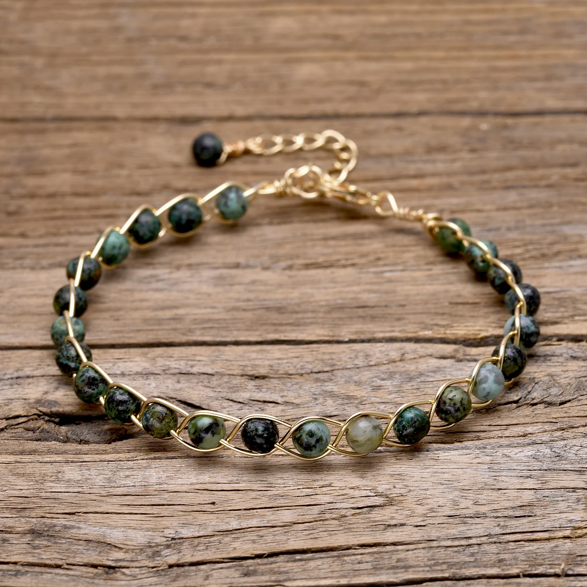 African turquoise grounding stone bracelet