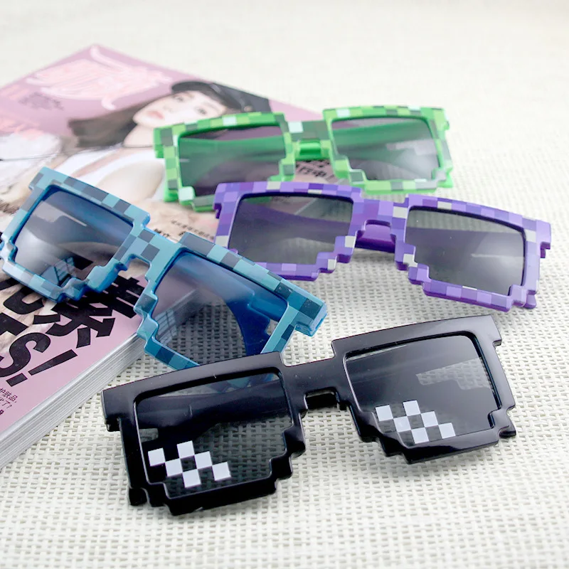 

Fashion Vintage Sunglasses Adults Kids Cos Play Action Game Toy Square Glasses with Toys for Children Gift Sunglasses Women
