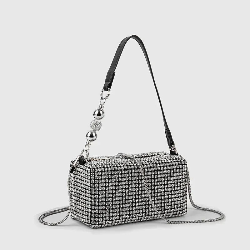 

Fashion Women's Bag Diamond Bag 2024 Summer New Shiny Full Diamond Crossbody Handbag Armpit Bag