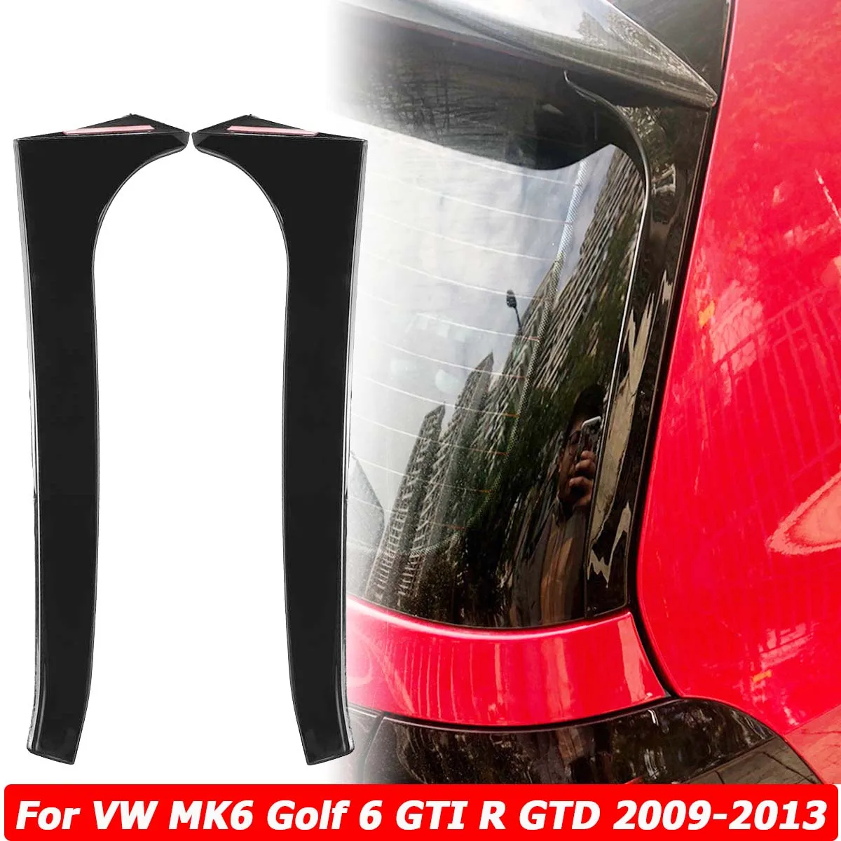 Rear Window Deflector For VW Golf MK6 Golf 6 GTI R GTD 2009 2013 Side ...