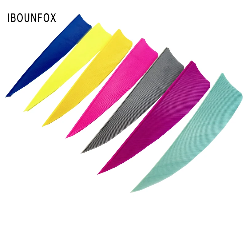 100Pcs 3Inch Turkey Feathers Arrow Fletching Shield Cut Arrows Feather Fletching Rigth Wing DIY Hunting Archery Arrow Shaft