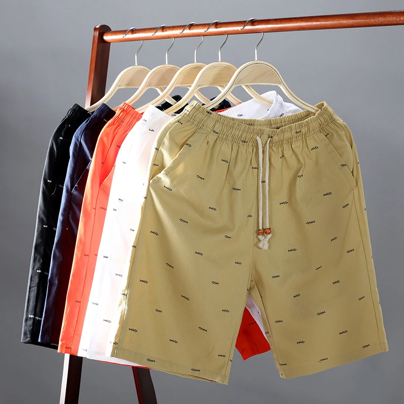 Man 100Cotton Casual Shorts Pants New Summer Male Elastic Waist Shorts Knee Length Pants for Man Fit Home Daily Shorts Pants 4XL maamgic sweat shorts