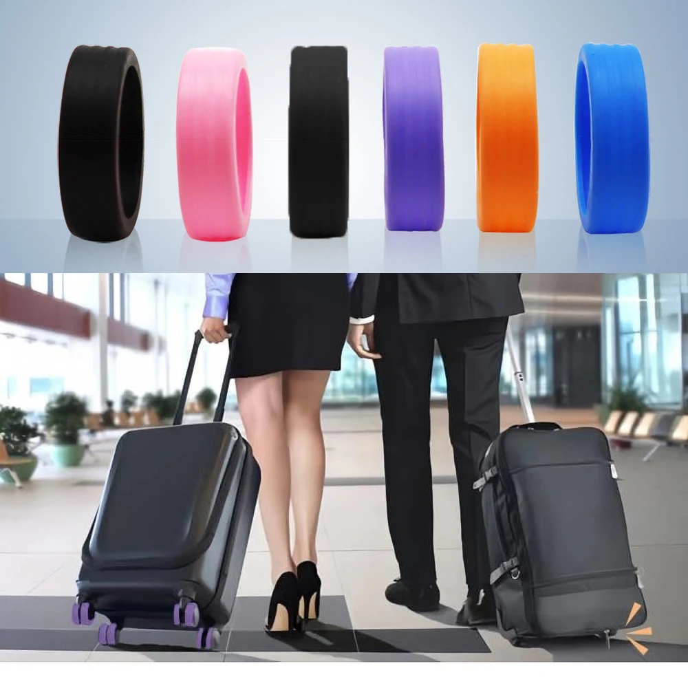 32/8Pcs Silicone Wheels Protector For Luggage Reduce Noise Travel Luggage Wheels Cover Accessories