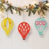 30 Pieces Unfinished Hot Air Balloon Wooden Decorations Hot Air Balloon Wooden Cutouts For DIY Home Decorations 5
