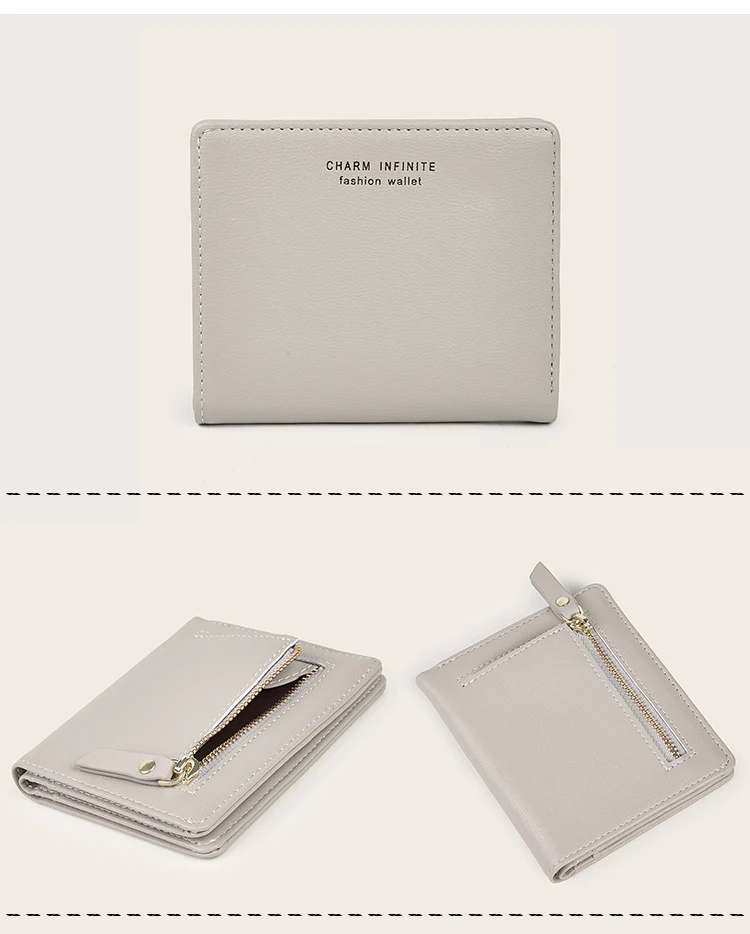 Women’s short wallet detail close-up