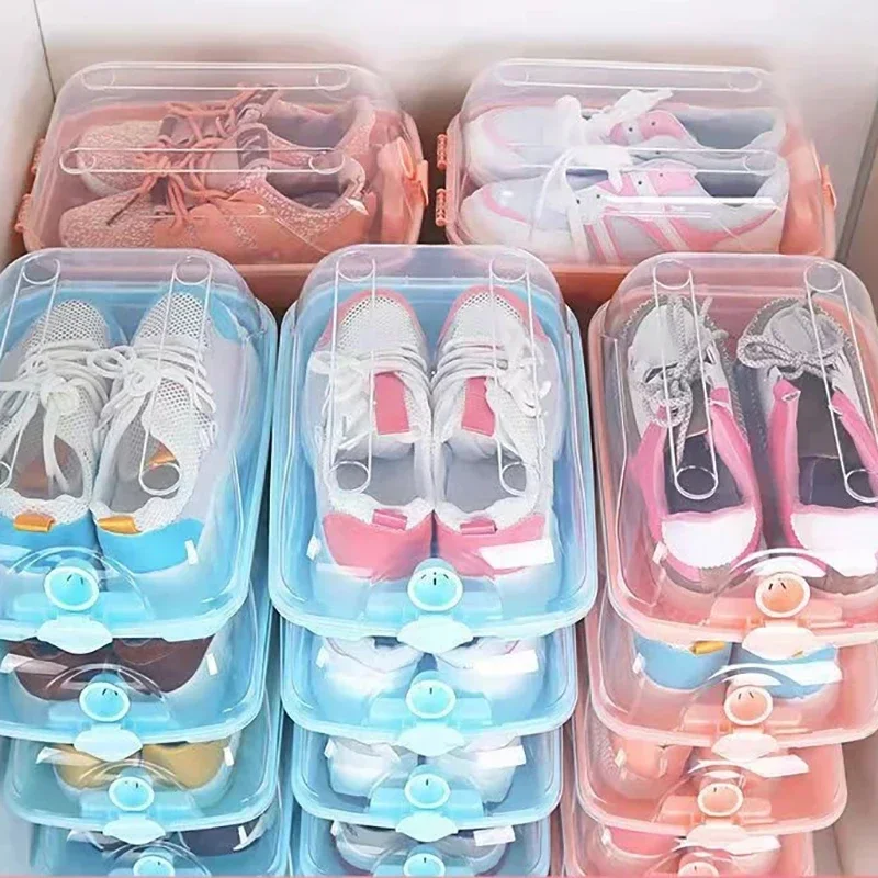 

Thickened shoebox, transparent household storage box, shoe storage sorting box, plastic car flap shoe cabinet, shoe rack