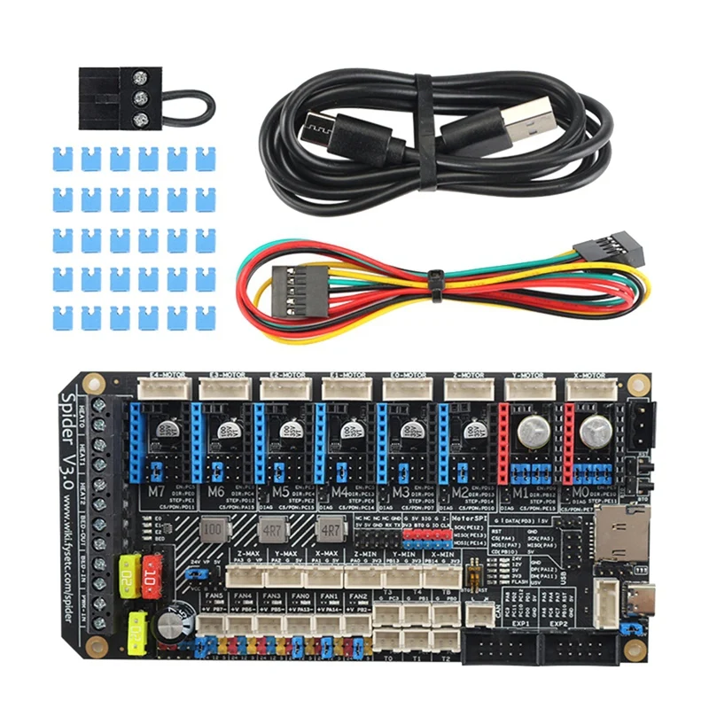 

Spider V3.0 Motherboard VORON 2.4/Switchwire 8-Axis Control Board 3D Printer Parts Accessories