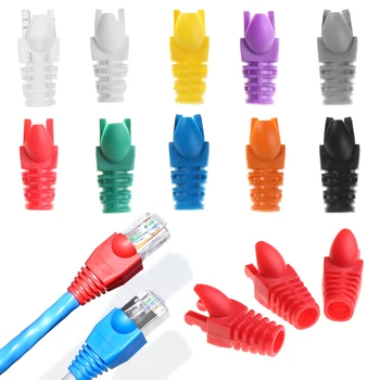 시스 이더넷 RJ45 커넥터 재킷, CAT5e 크리스탈 헤드 케이블 보호 케이스, 부트 캡 슬리브, 네트워크 플러그 소켓, 고품질