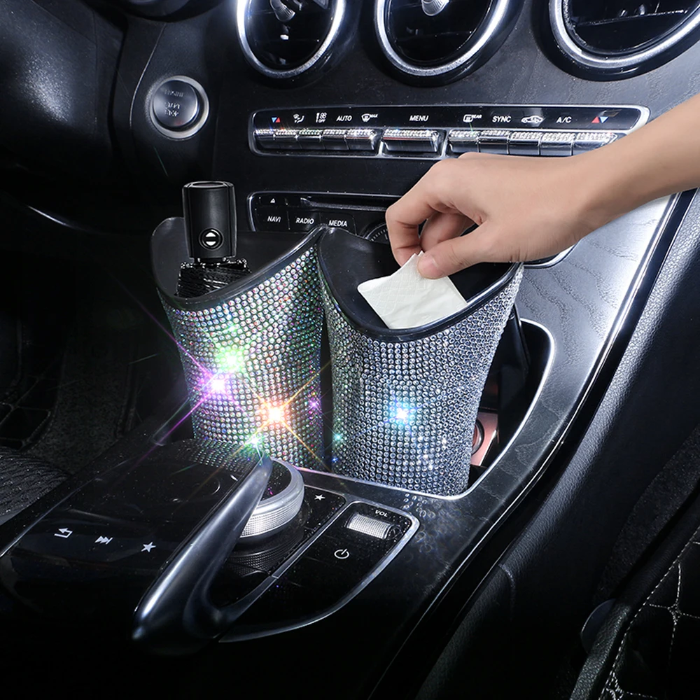 Car Umbrella Holder Storage Box Organizer Barrel Car Hanging Water Bottles Rack Accessories for Woman