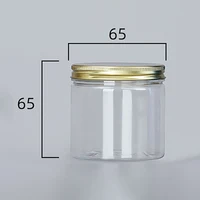 15 Sizes Clear Plastic Jar With Pink Aluminum Lids 1