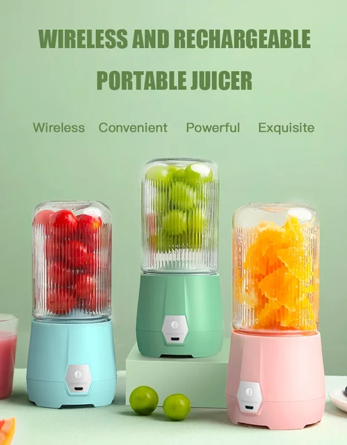 Wireless Charging Electric Juicer Home Mini Portable Blender Fruit Mixers  Extractors Multifunction Juice Maker Machine - AliExpress