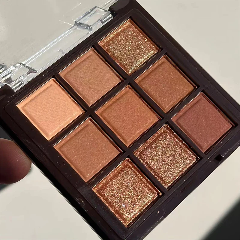 Chocolate Eyeshadow Tray Earth Color Matte Glitter Eyeshadow eye shadow eye shadow plate