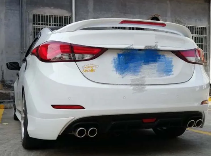

For 2011-2016 HYUNDAI ELANTRA 4DR Sedan With Light Unpaninted Wing Trunk Lip Spoiler Style Rear Spoilers Factory ABS
