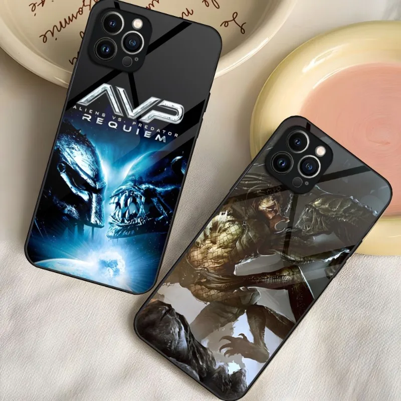 Custodia Per Telefono Alien Vs Predator Per Iphone 14 Pro 13 12 11 Mini X Xs Xr Max 6 8 7 Plus Se 2020 2022 Glass Design Cove